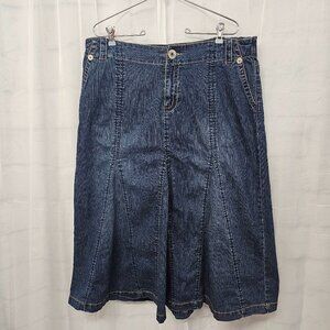 Avenue Blue Denim A-Line Y2K Skirt Boho 14